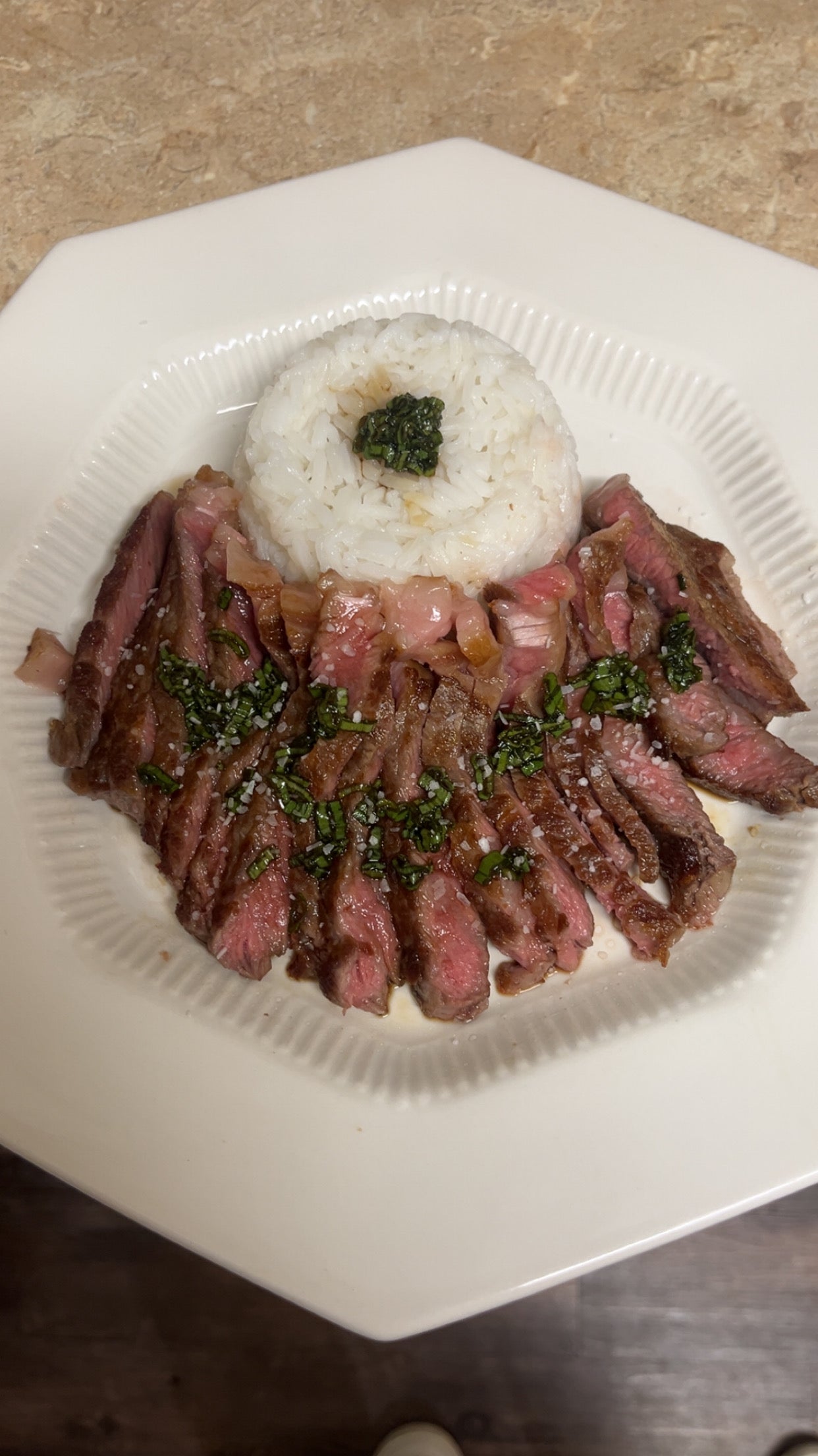 A5 Wagyu with ponzu and white rice