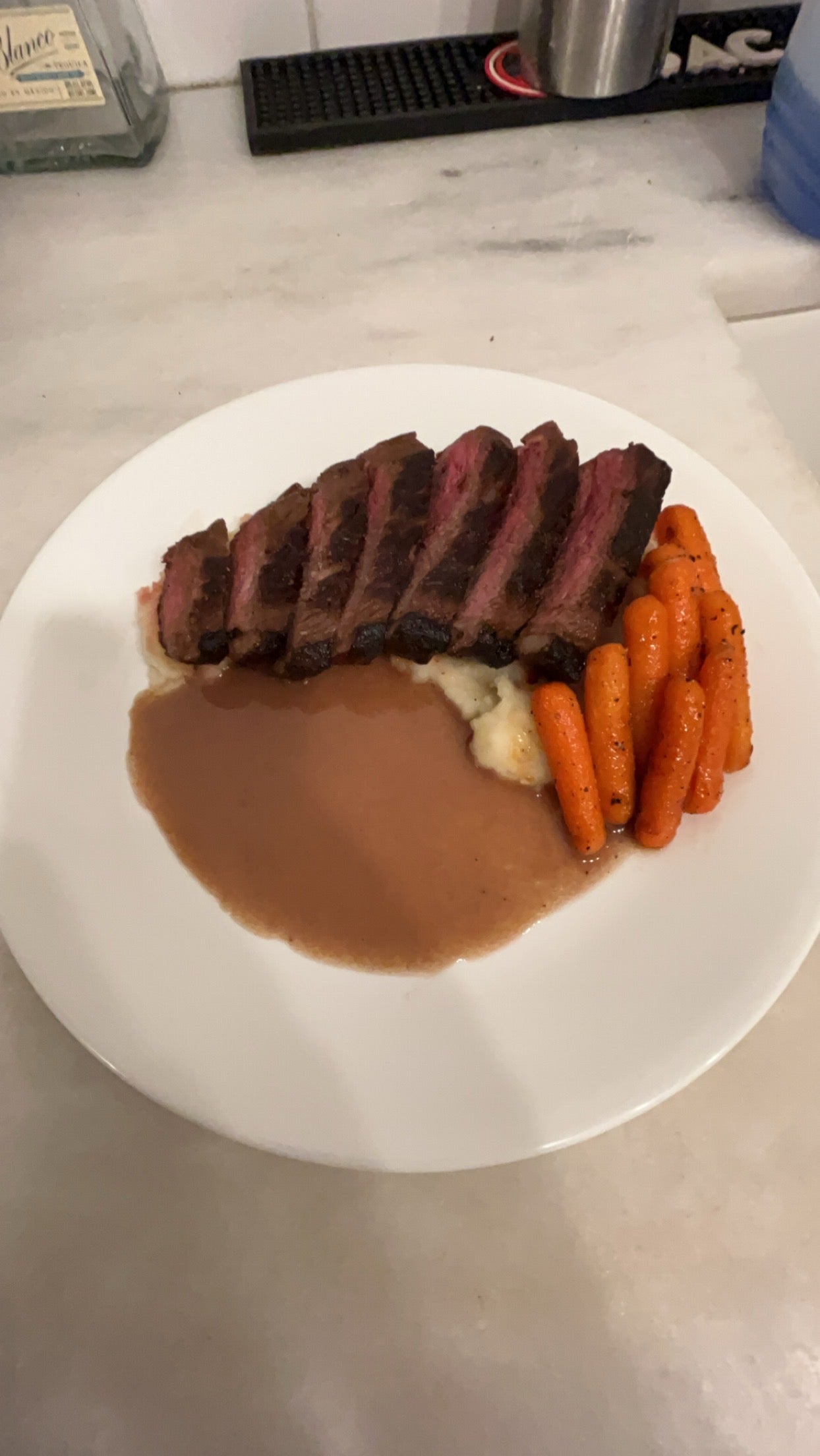 Picanha Steak w/ Roasted Carrots and Mash