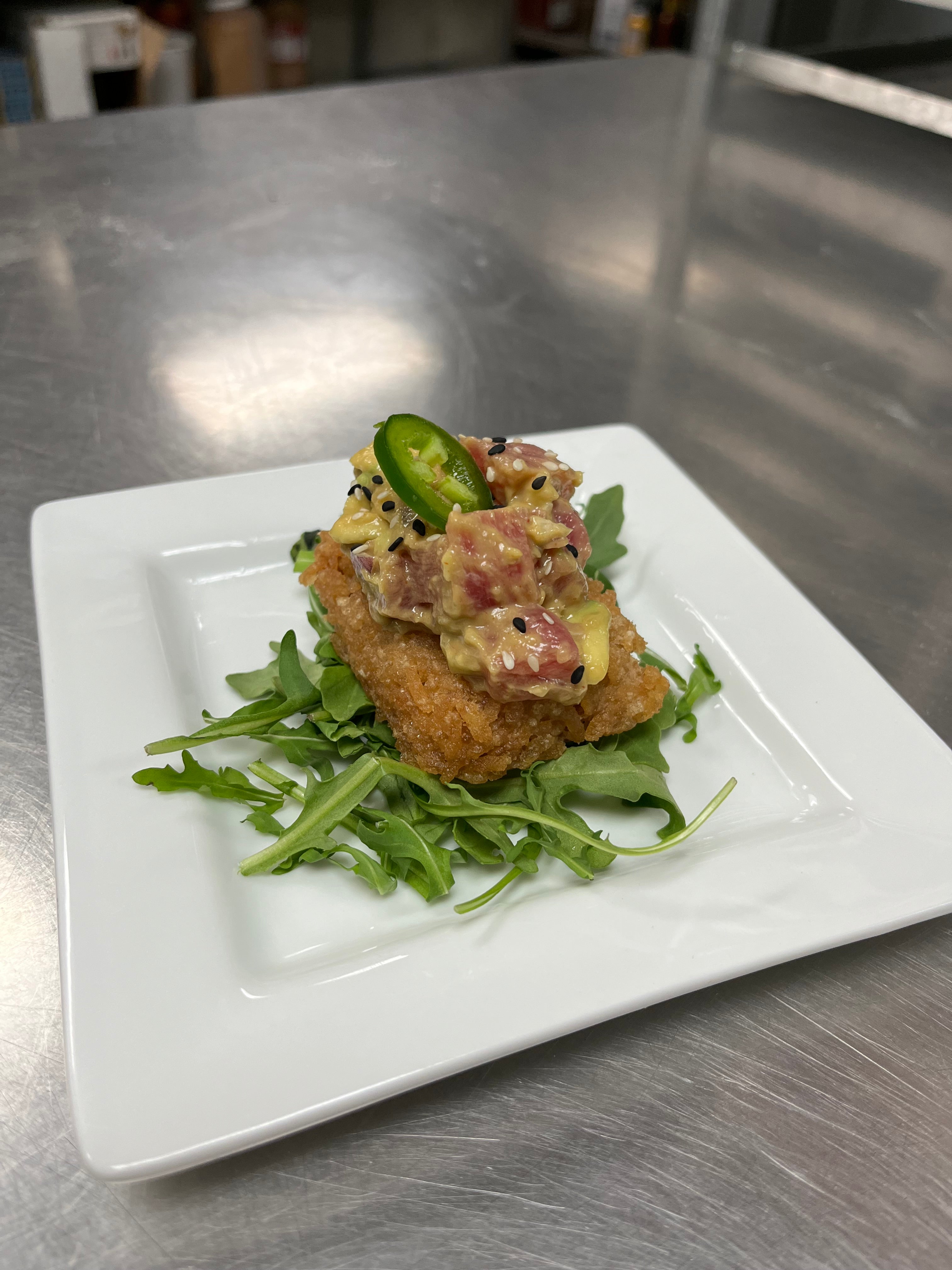 Tuna TarTar on Crispy Rice cake