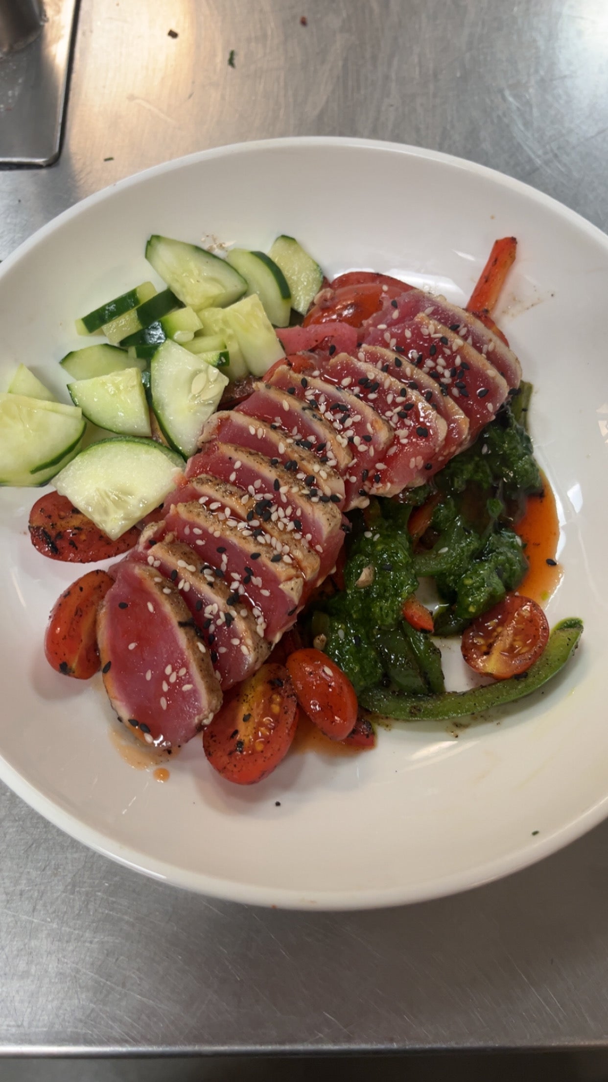 Sears tuna w/ veggies